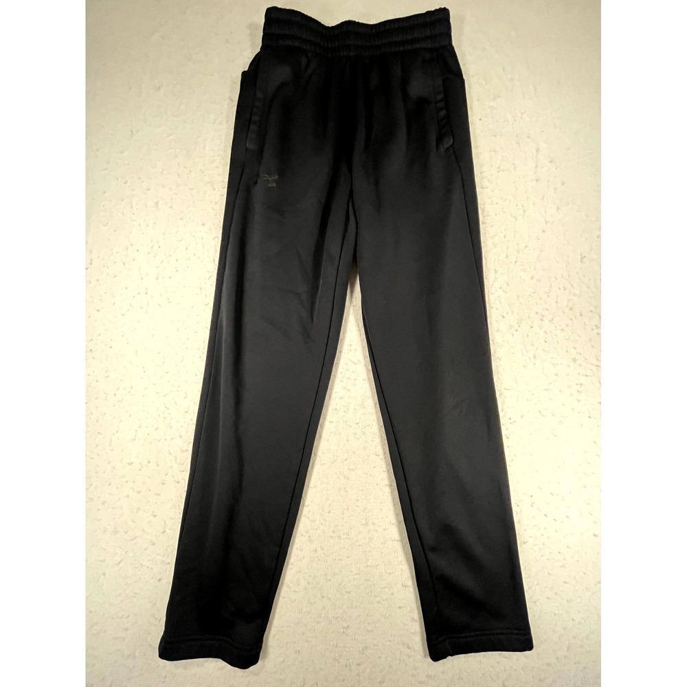 Under‎ Armour Track Pants Mens Small Black Loose Drawstring Athletic Tapered